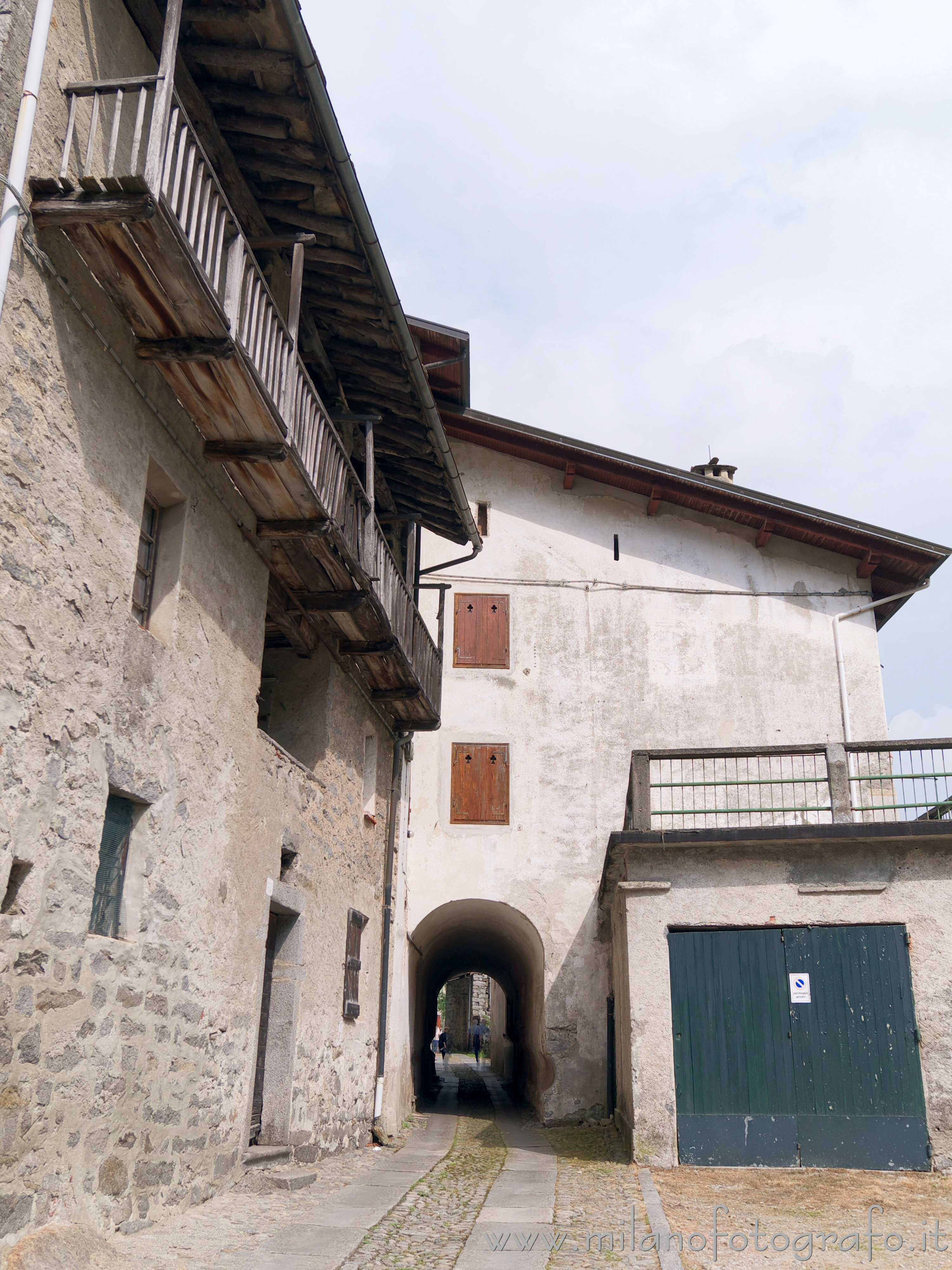 Valmosca fraction of Campiglia Cervo (Biella, Italy) - The street of the village